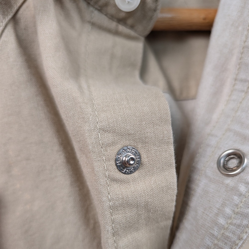 VTG Wrangler Shirt Men's XL Tan Aztec Button Down Western Pearl Snap Cowboy 90s - Picture 10 of 13